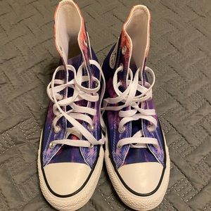 Tie dyed Converse All Star high tops